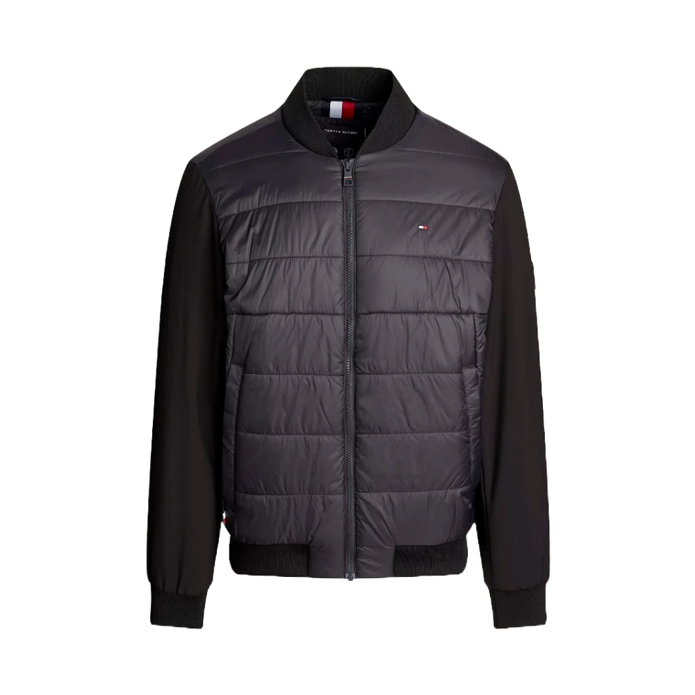 Tommy Hilfiger Zwarte Waterdichte Logokraagjas Black Heren