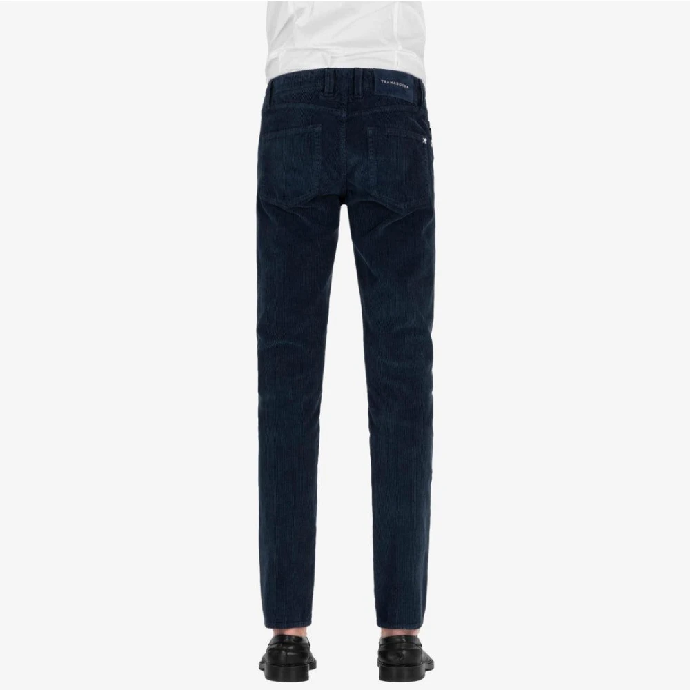 Tramarossa Donkerblauwe Corduroy Broek Blue Heren