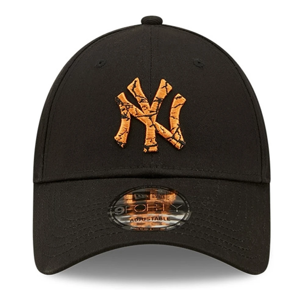 new era Zwarte Yankees Marmer Infill Pet Black Heren