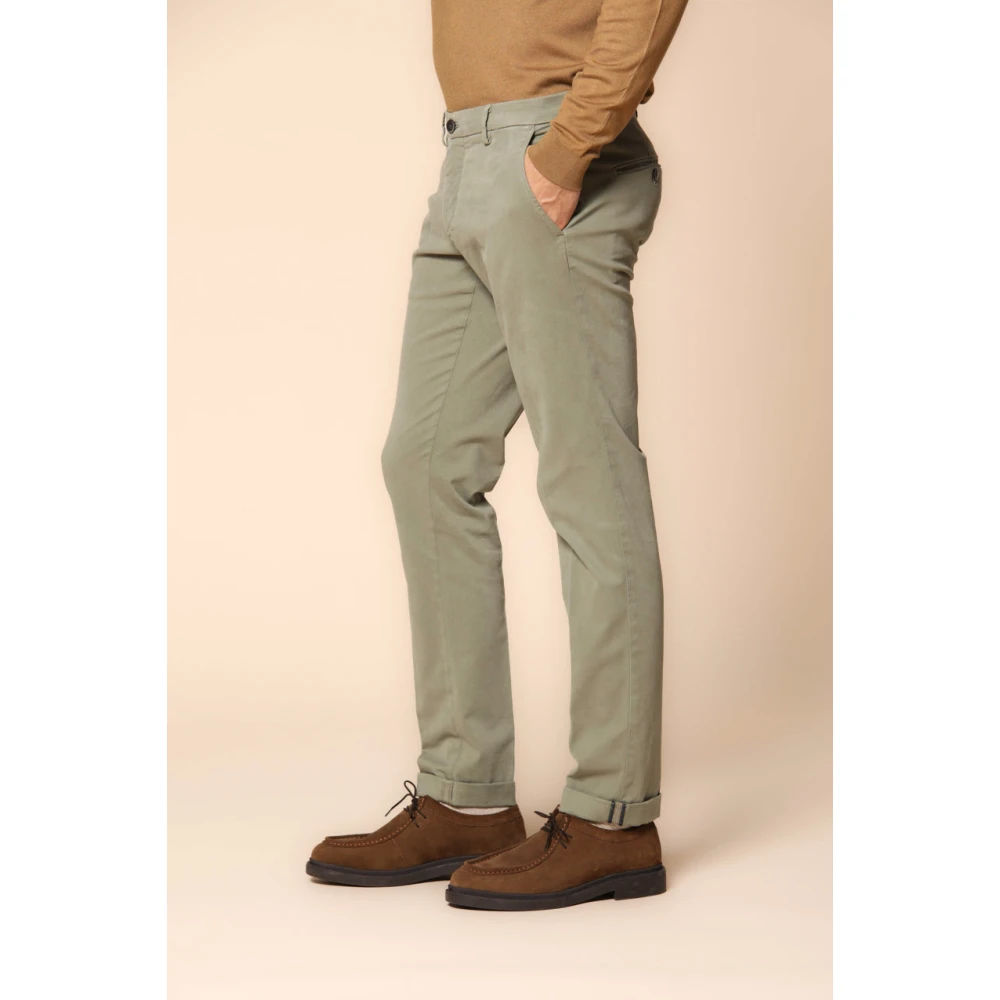 Mason's Extra Slim Chino Broek Milano Style Green Heren