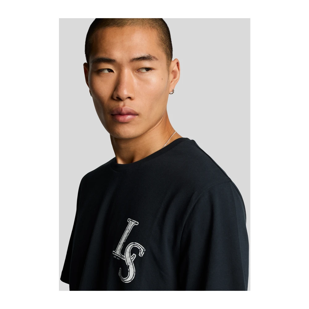 Lyle & Scott SS T-Shirts Emblem T-Shirt Blue Heren