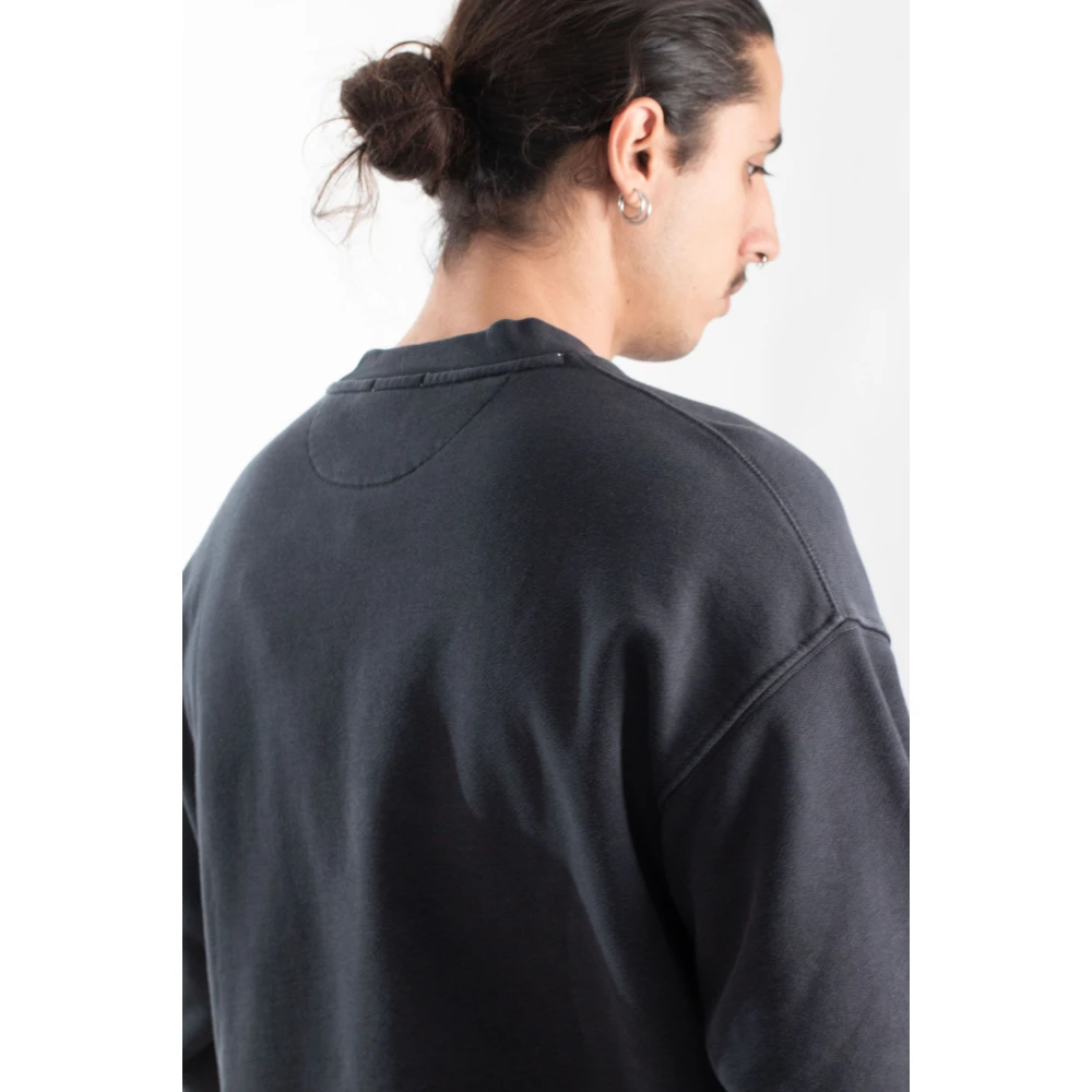 Lacoste Gewassen Fleece Sweatshirt in 031 Black Heren