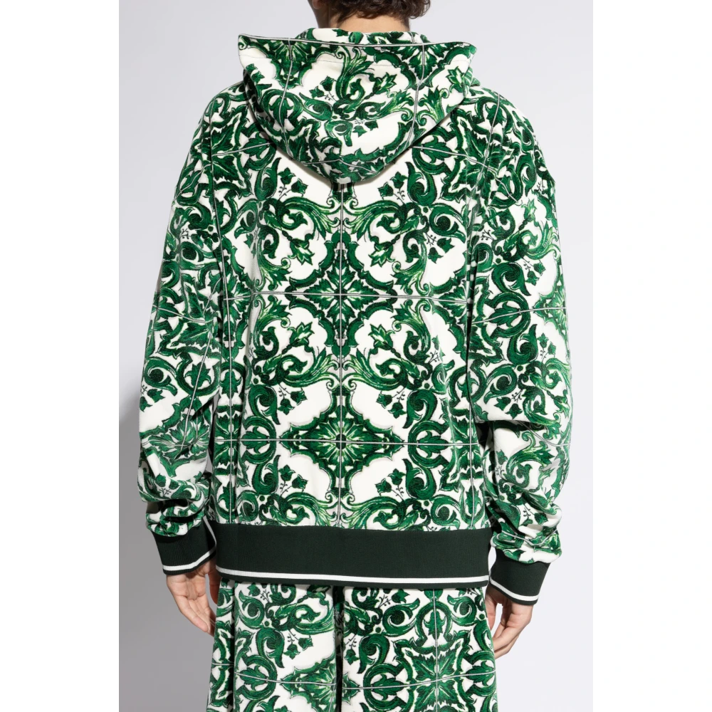 Dolce & Gabbana Capuchontrui Green Heren
