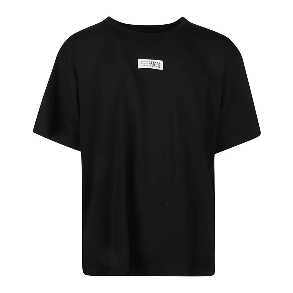 Maison Margiela Oversized Katoenen T-Shirt met Numeriek Logo Black Dames