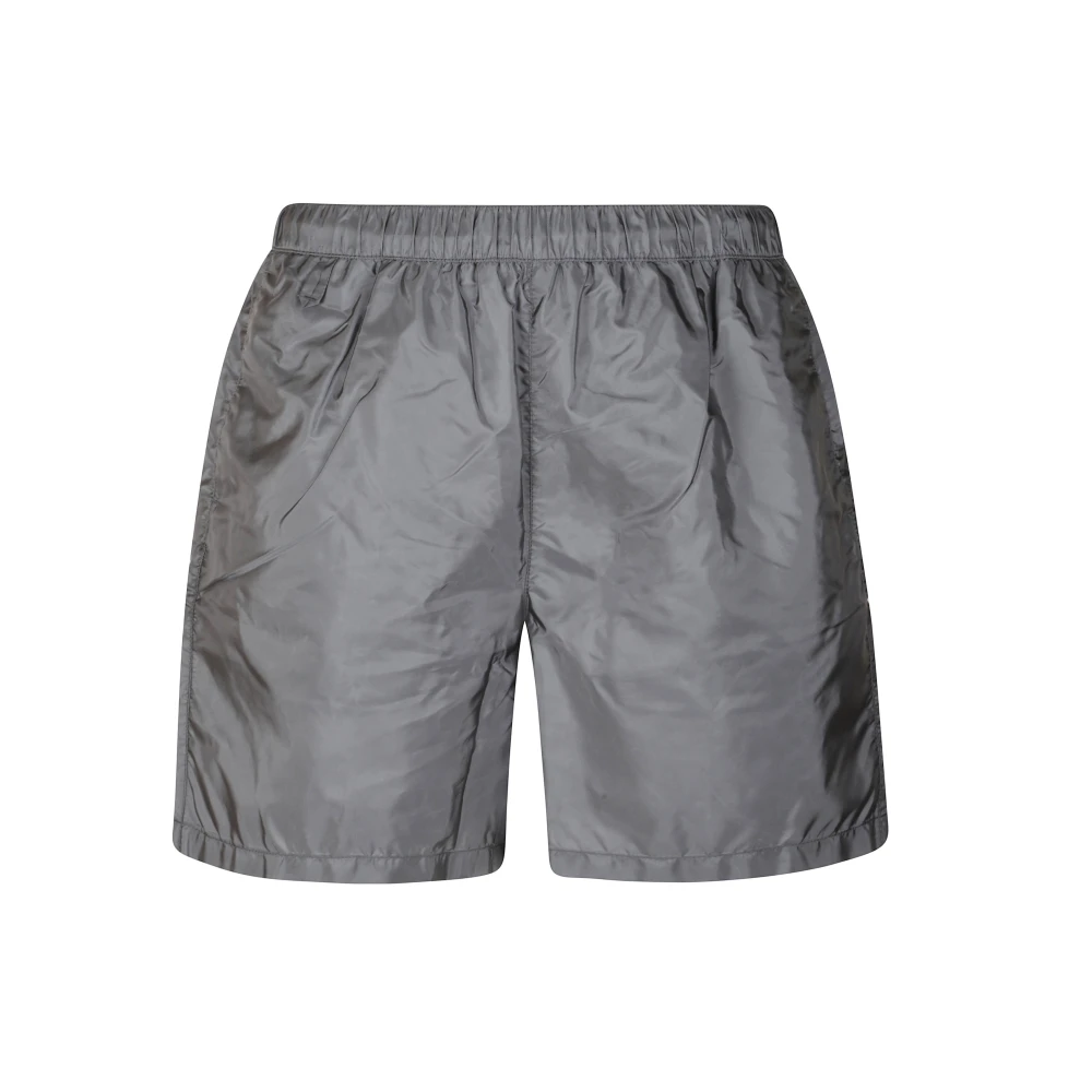 Prada Men's Gray Beachwear, S, Re-Nylon Swim Shorts