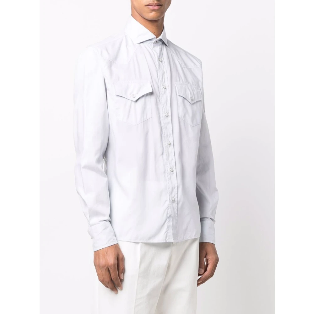 BRUNELLO CUCINELLI Zakken Shirt White Heren