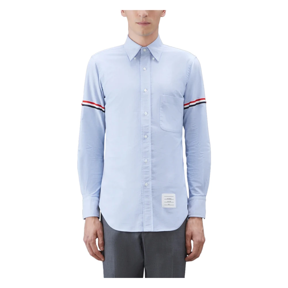 Thom Browne Men's Blue Casual Shirts, M, Oxford Armband Shirt