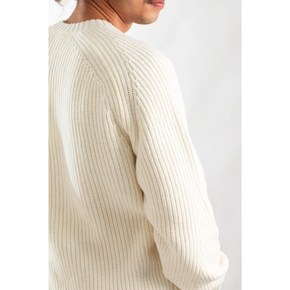 Lacoste Ribgebreide Raglan Trui Beige Heren