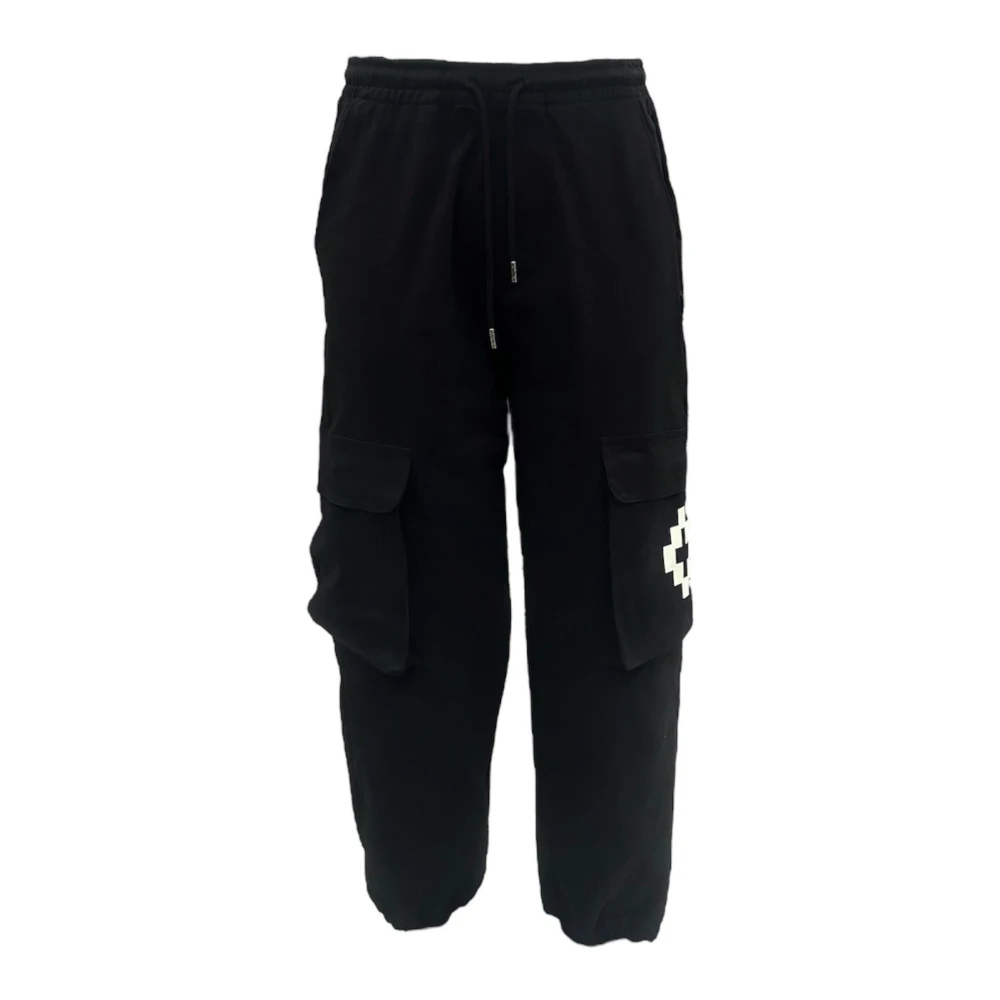 Marcelo Burlon Black Sweatpants, Male, M, Slim Fit Trousers