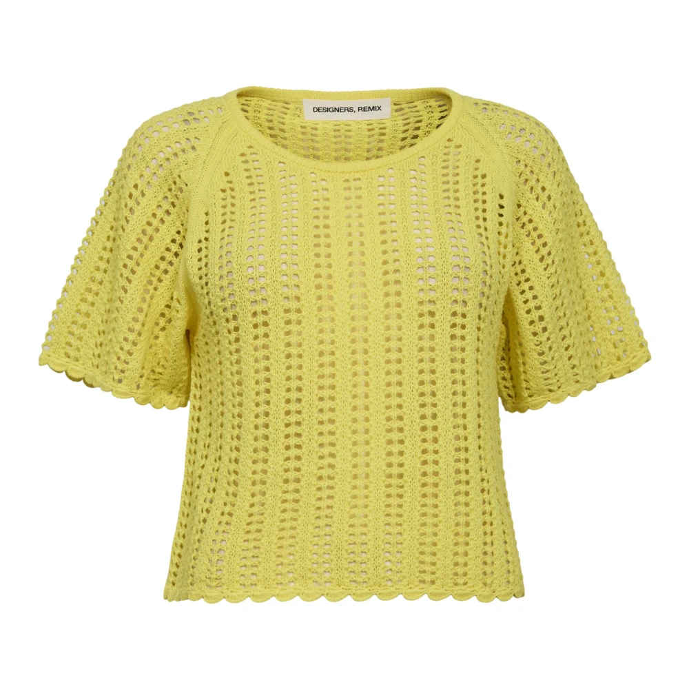 Designers Remix Round-neck Knitwear Yellow Dames