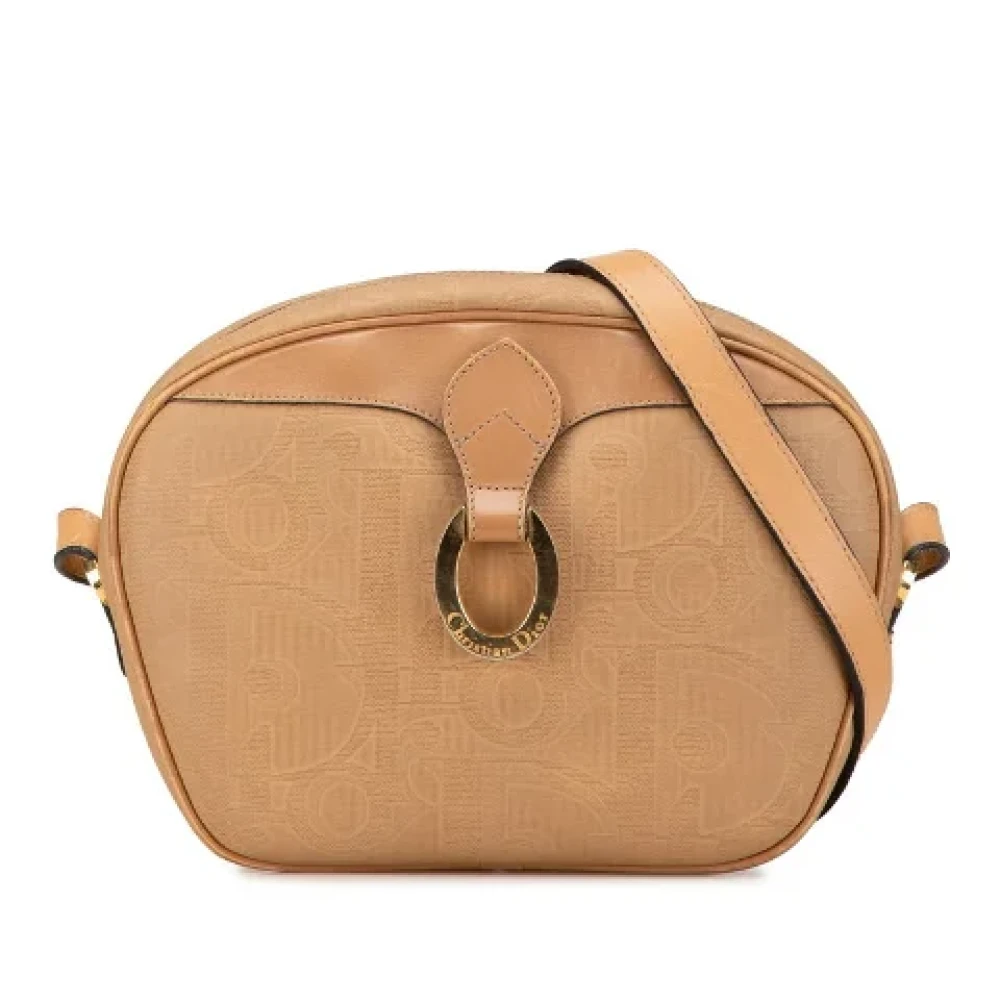 Dior Vintage Pre-owned Leather shoulder-bags Beige Dames