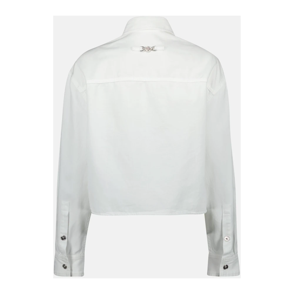 Versace Witte Denim Shirt Lente-Zomer 2025 White Dames