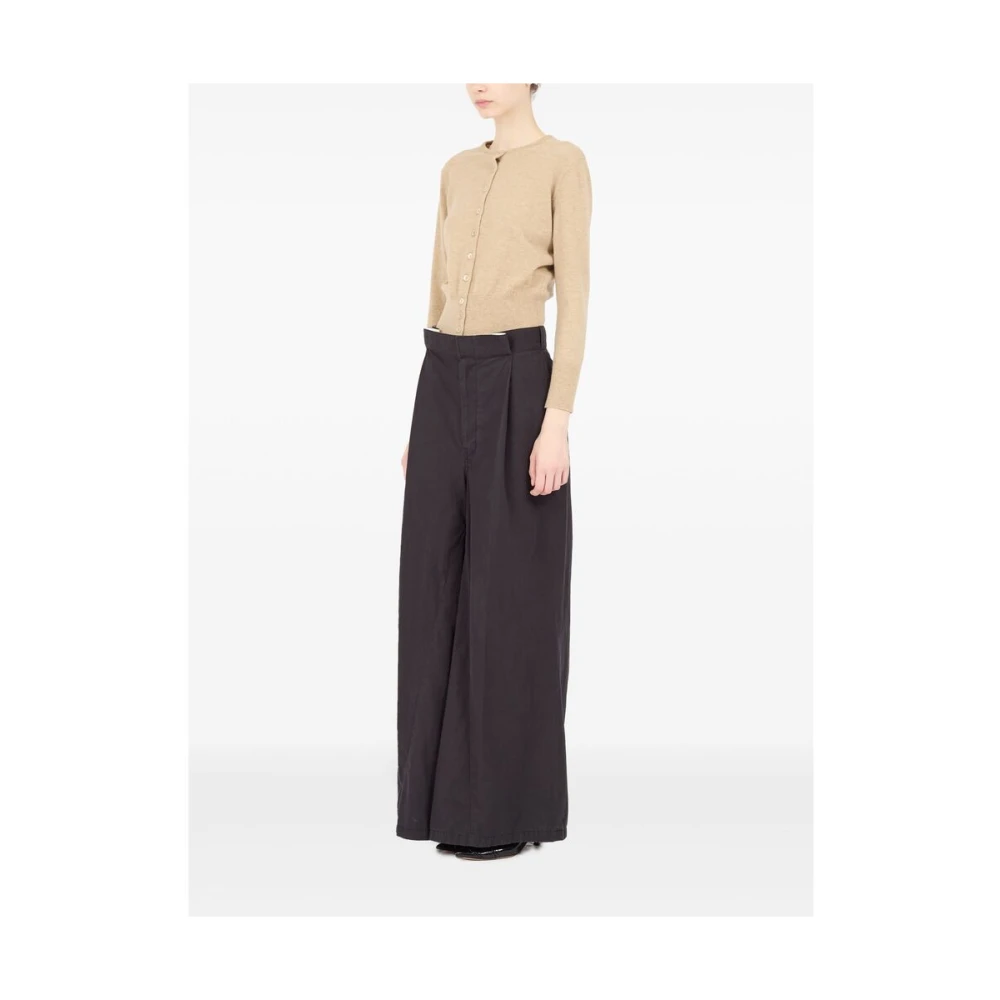 Maison Margiela Beige Wol Knooptrui Beige Dames