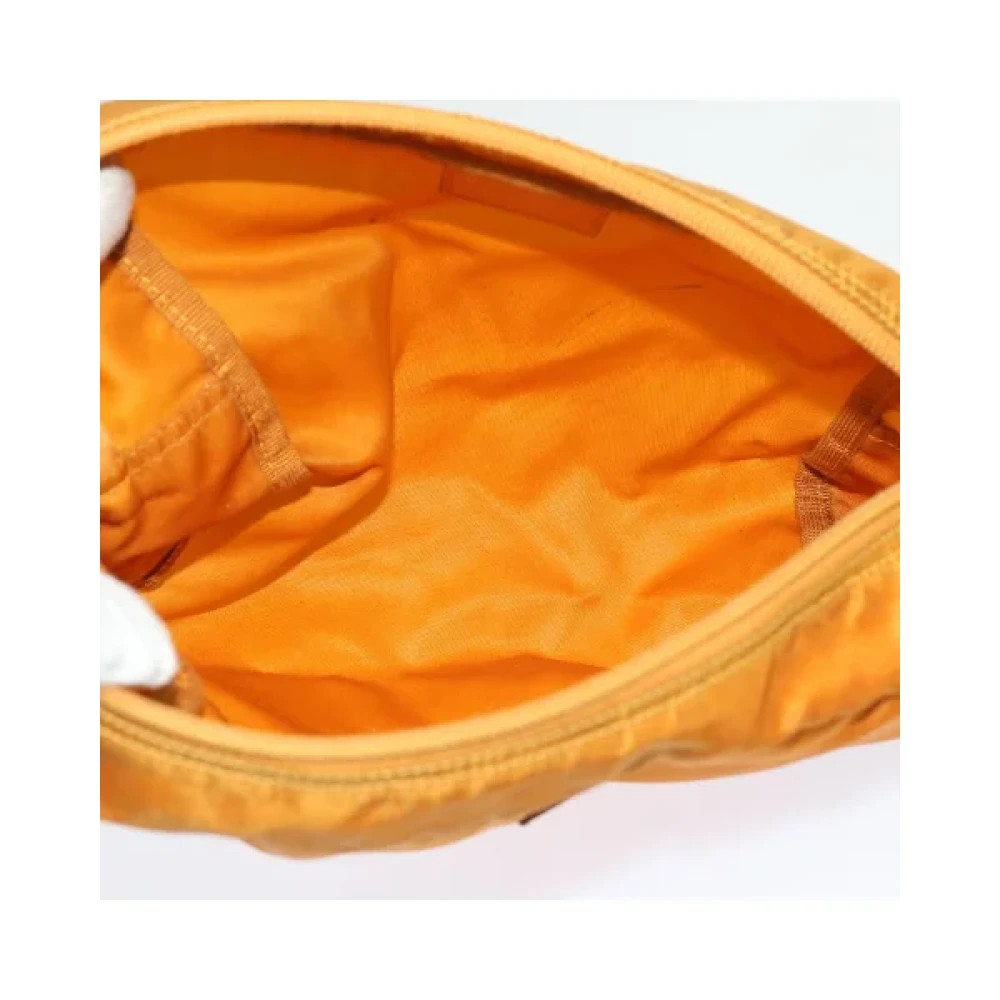 Prada Vintage Pre-owned Nylon prada-bags Orange Dames