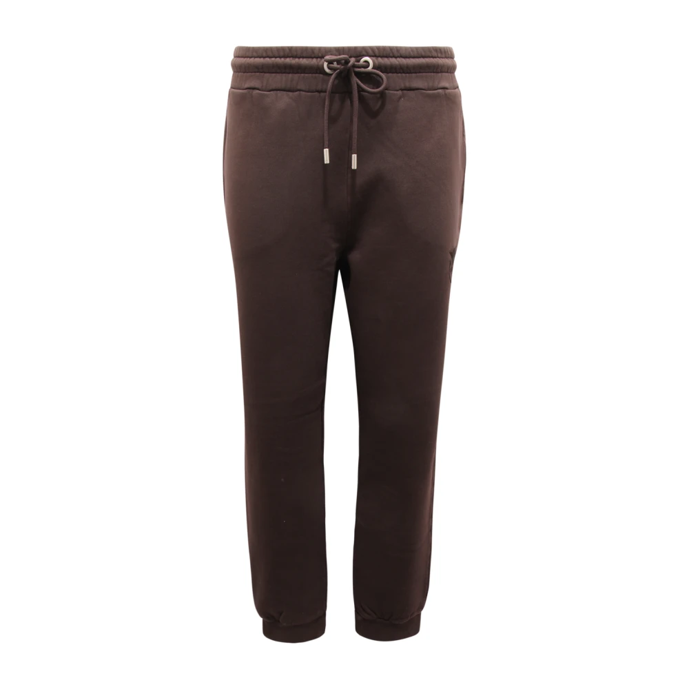 Pinko Women's Brown Sweatpants, L, Embroidered Logo Joggers Carico Model