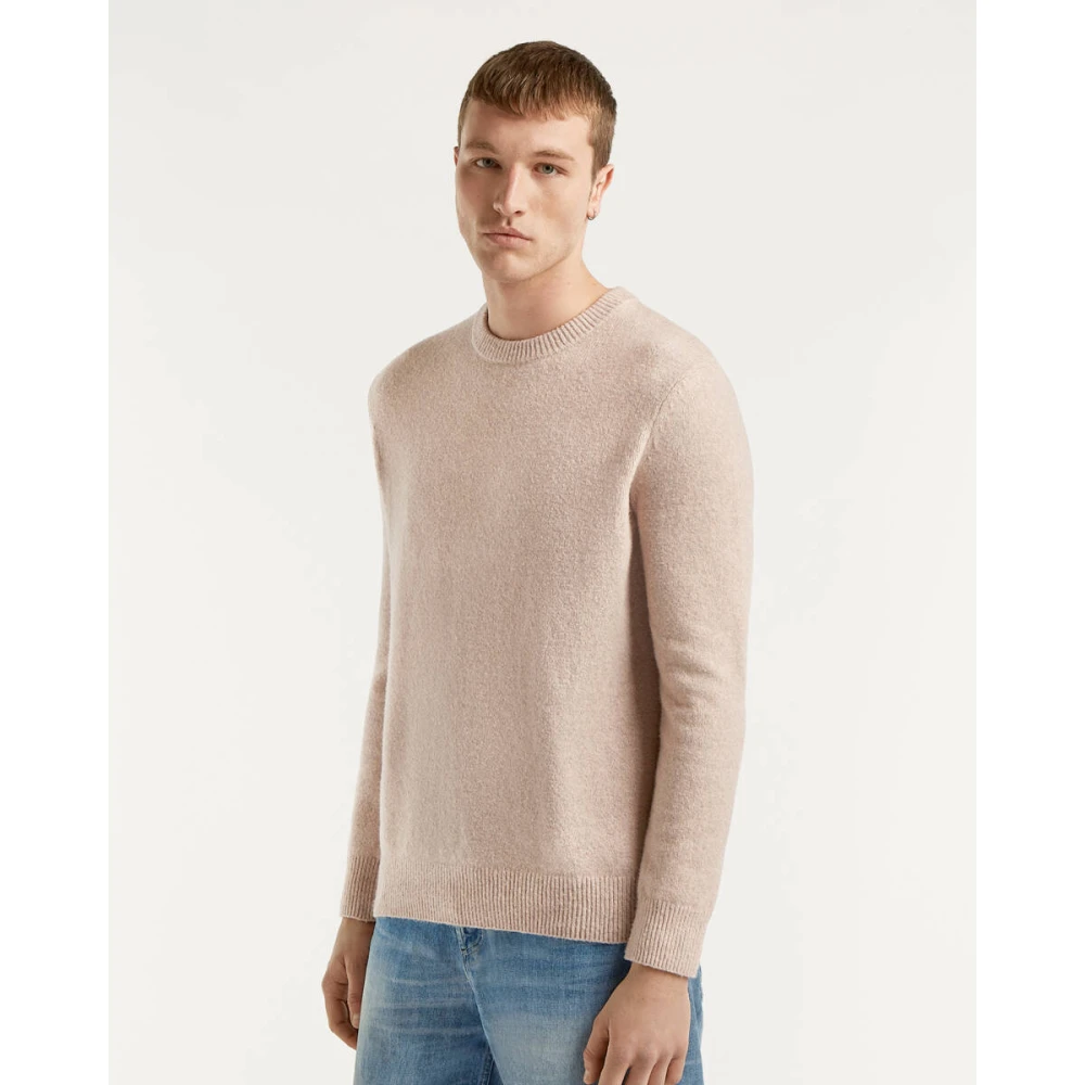 Denham The Jeanmaker Crew Knit Pullover Beige Heren