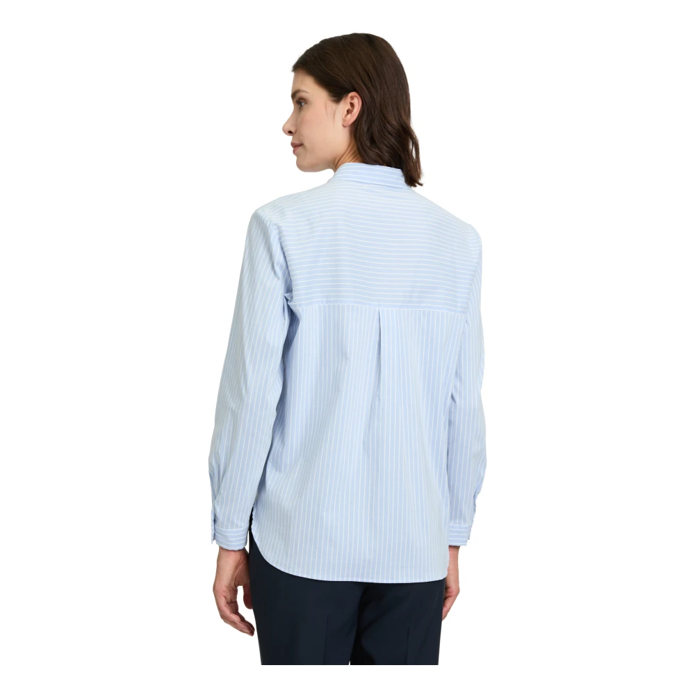 Betty Barclay Gestreepte Blouse met Kraag Blue Dames