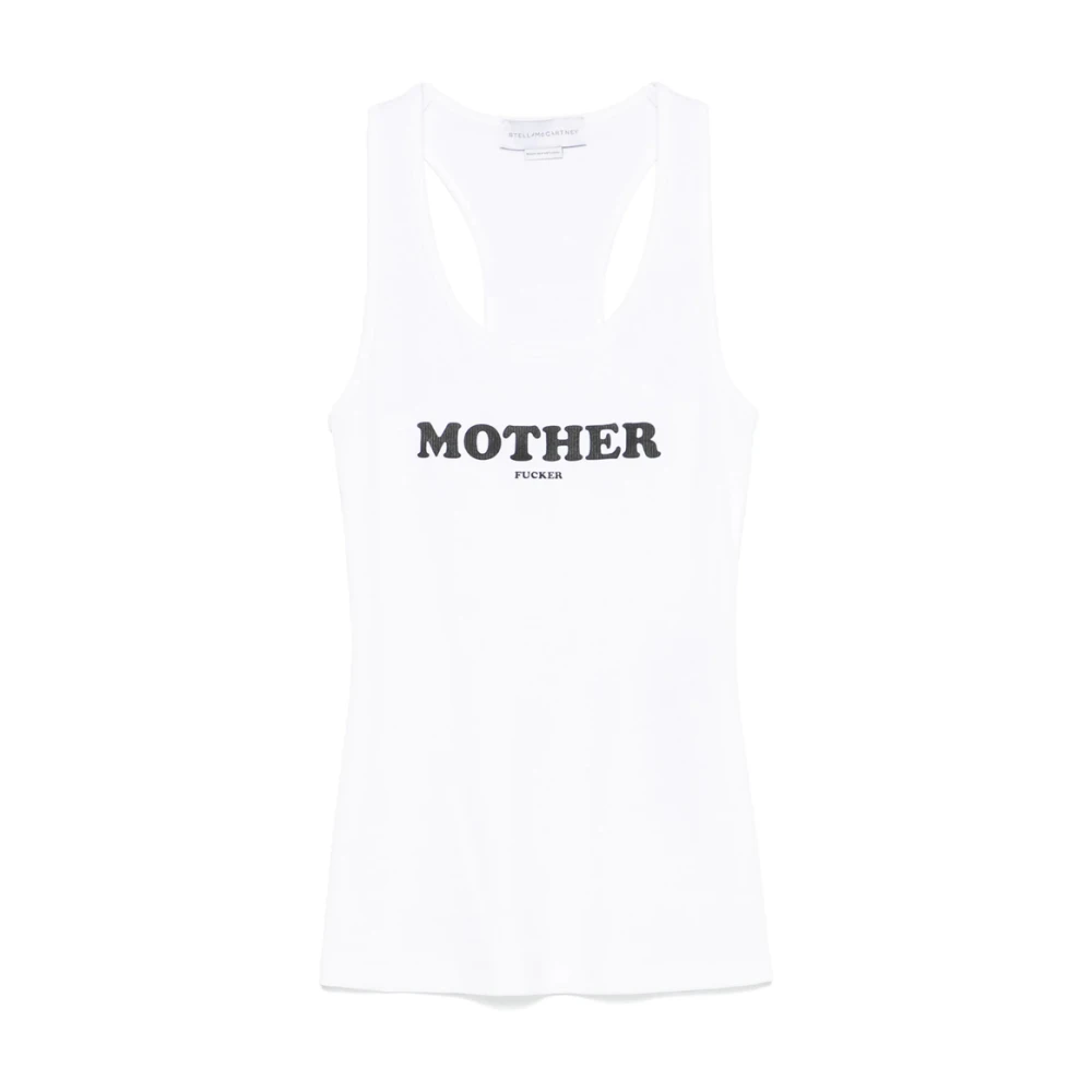 Stella Mccartney Witte Mouwloze Racerback Top White Dames