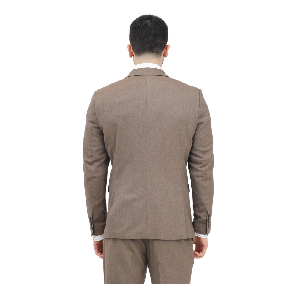 Selected Homme Bruine single-breasted jas klassieke stijl Brown Heren