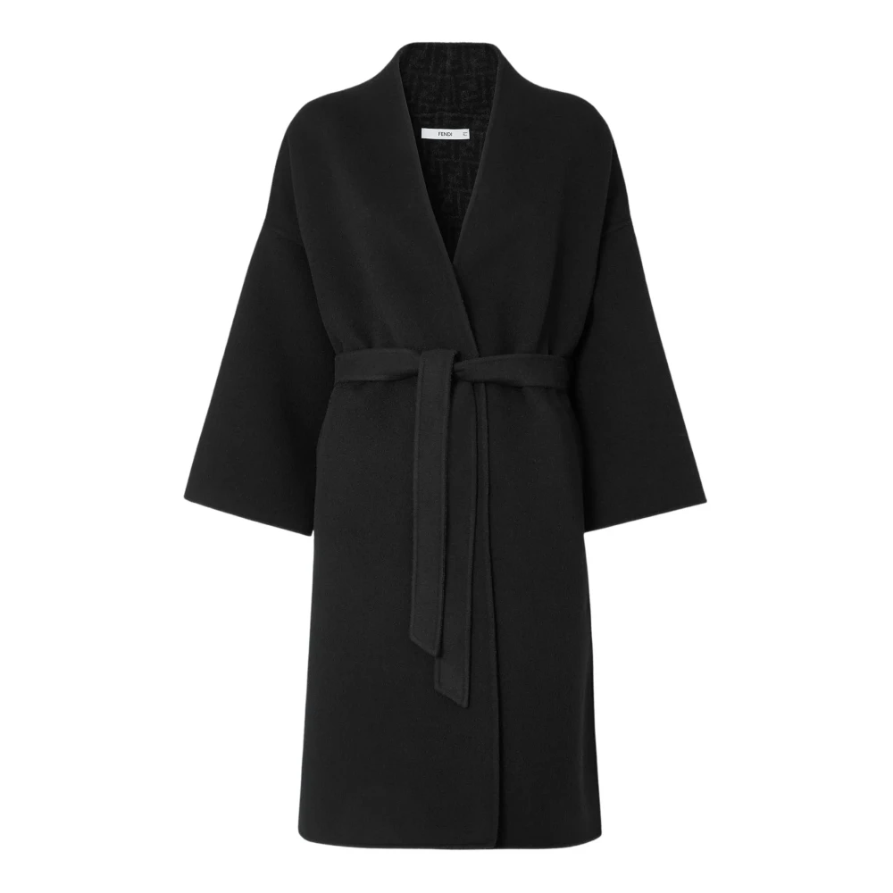 Fendi , Damen, Mäntel, Schwarzk, M