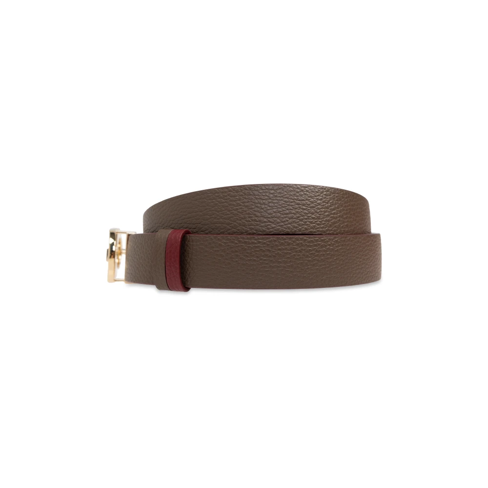 Salvatore Ferragamo Omkeerbare leren riem Gray Dames