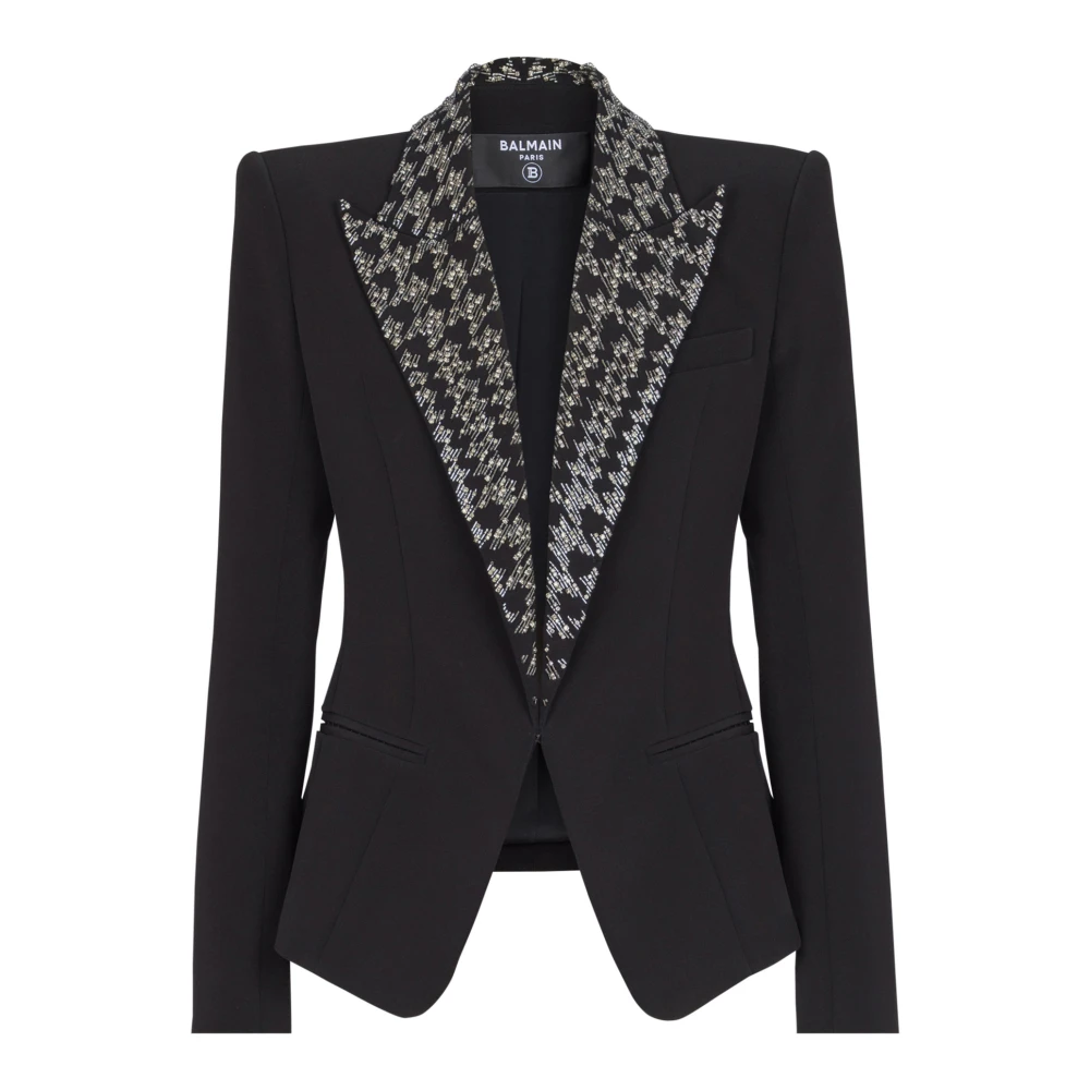 Balmain Women's Black Embroidered 6-Button Jacket - Blazers - Xs - Jackets