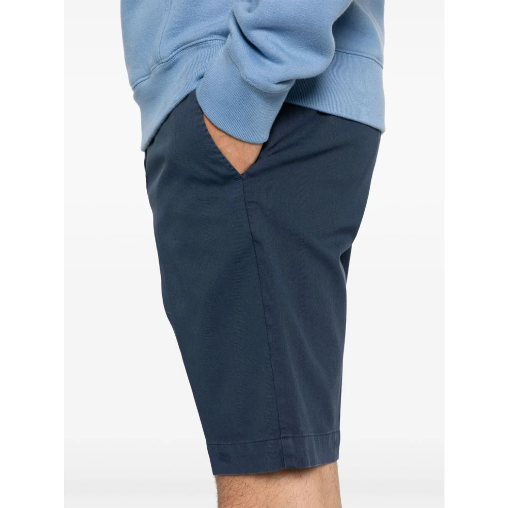 PT Torino Blauwe Katoenen Bermuda Shorts Rits Sluiting Blue Heren