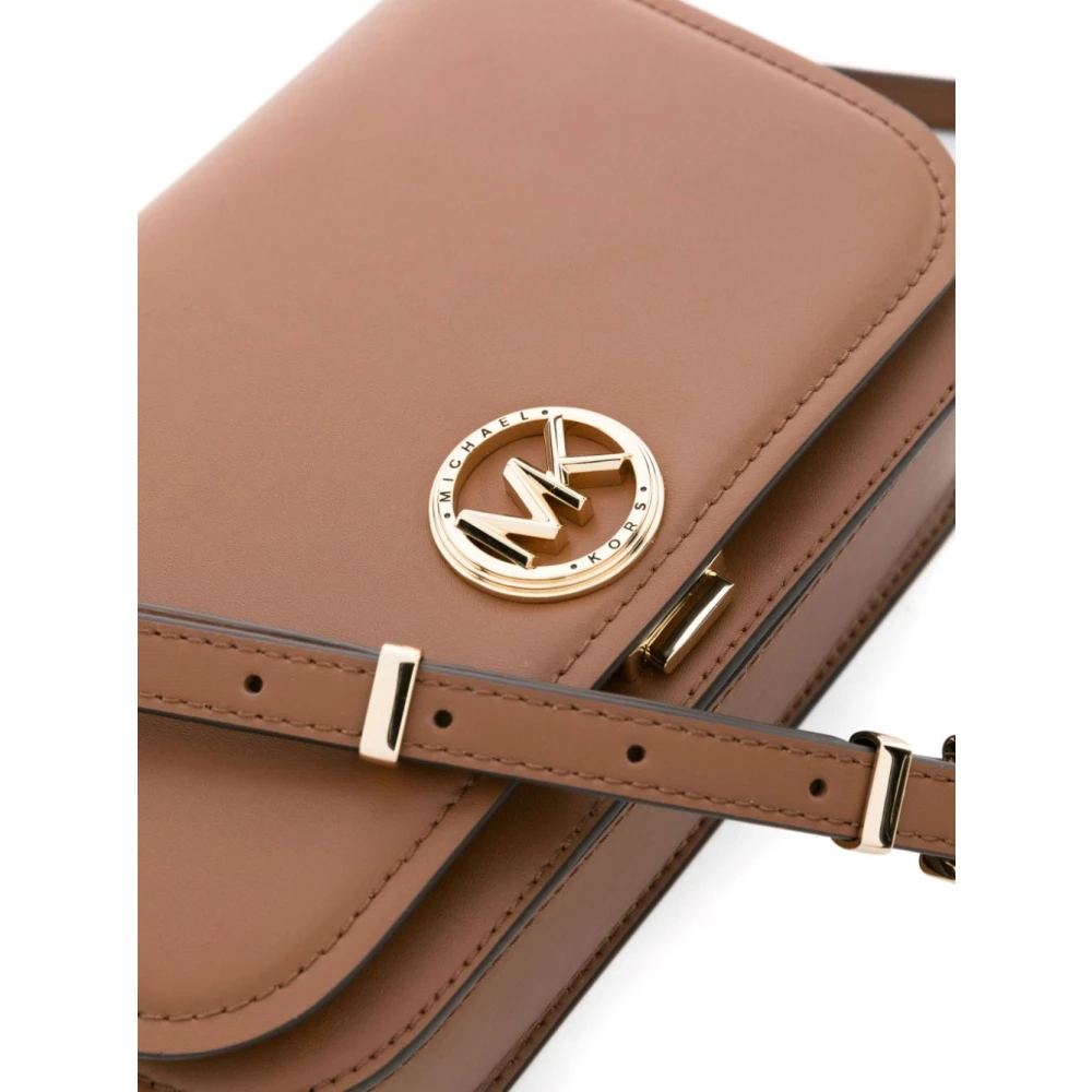 Michael Kors Bruine leren schoudertas Brown Dames