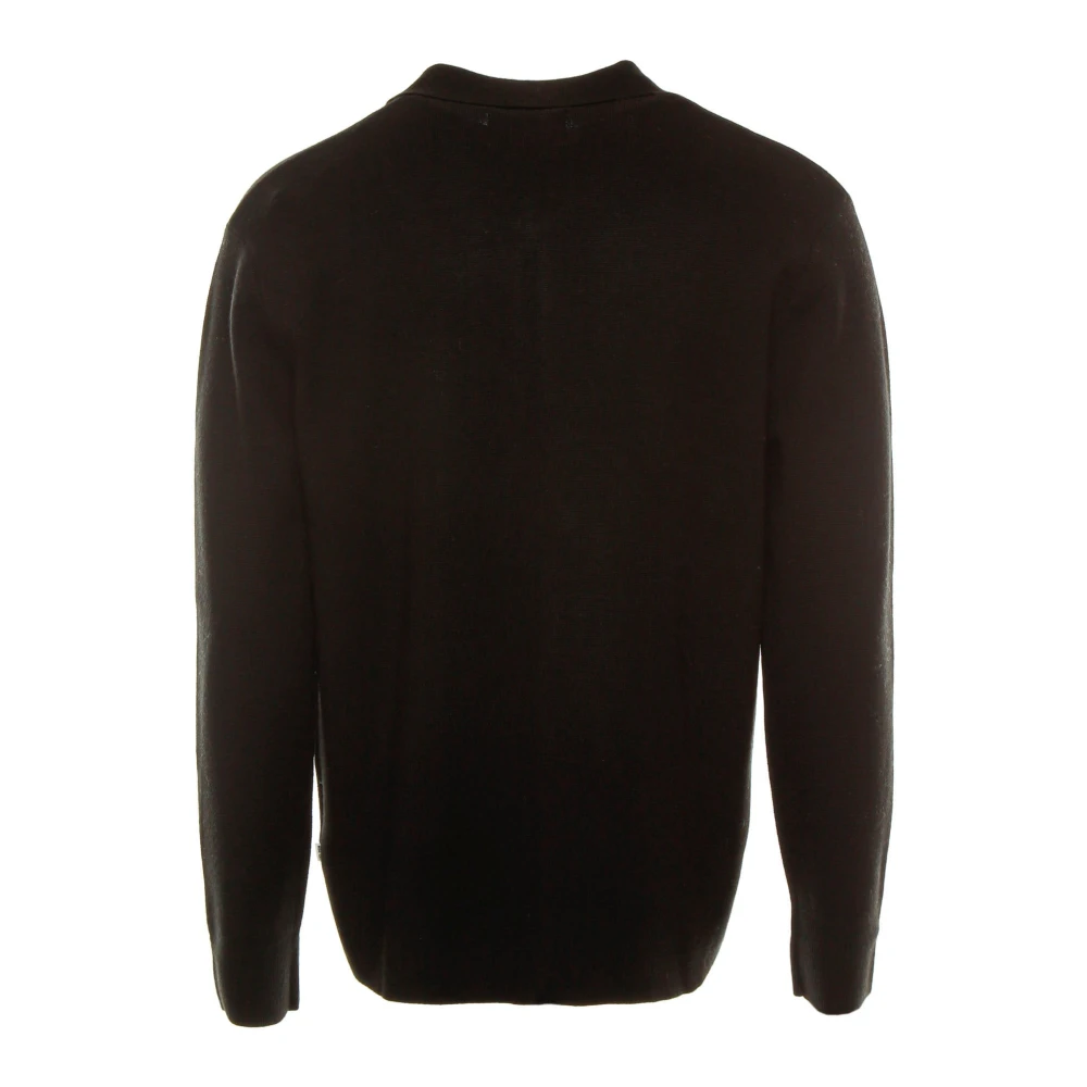 Nn07 Volledige rits Milano gebreide vest Black Heren