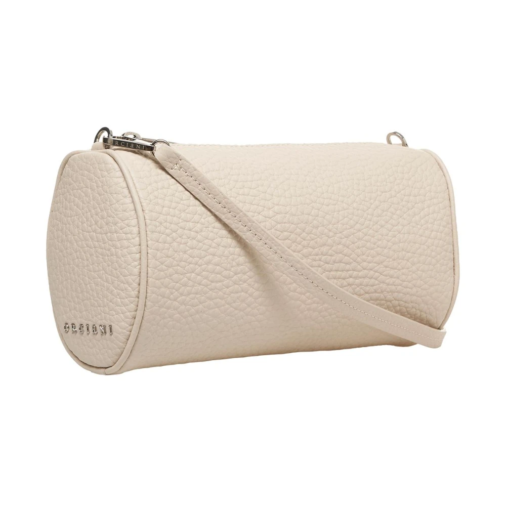 Orciani Stijlvolle Beige Leren Schoudertas Beige Dames