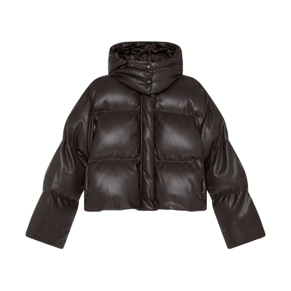 Stella Mccartney Bruine Gewatteerde Hoge Hals Jas Brown Dames