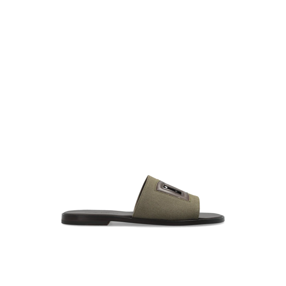 Dolce & Gabbana Uomo Marrone - Slides In Pelle - Shoes - 43 Eu