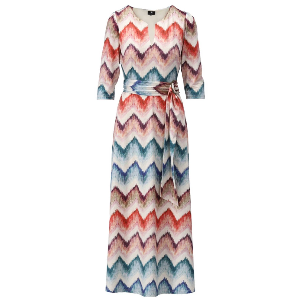 K-Design Stijlvolle Jurk A204 Multicolor Dames