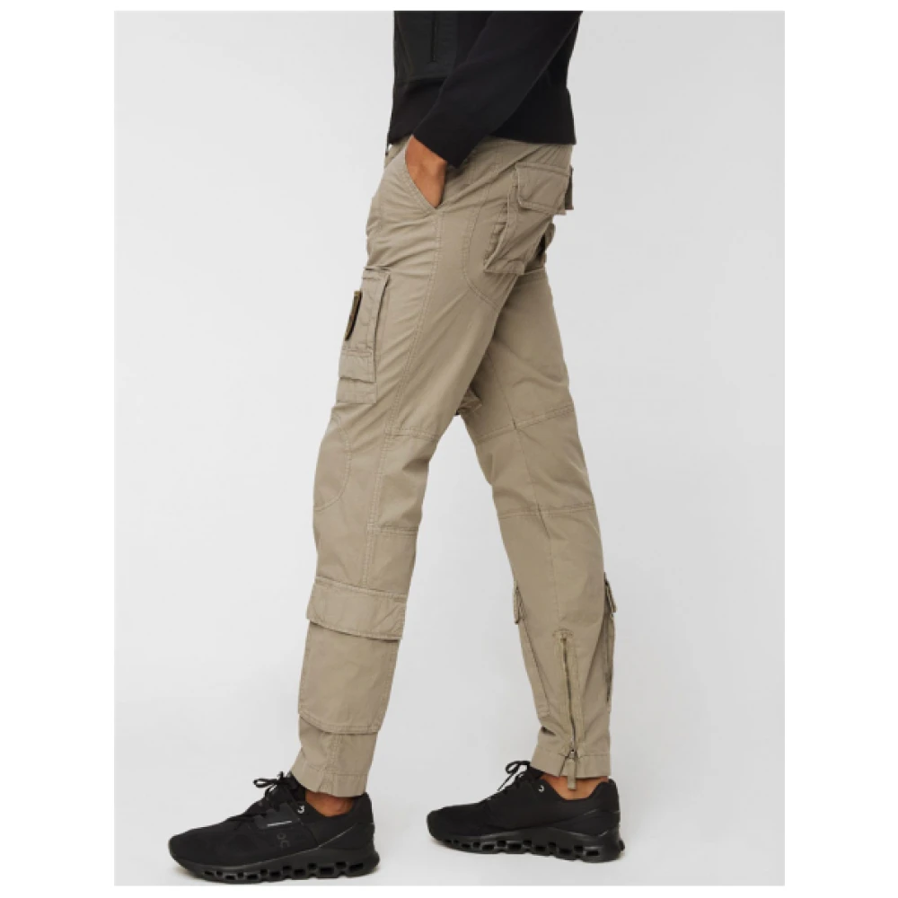 aeronautica militare Slim-fit Trousers Beige Heren