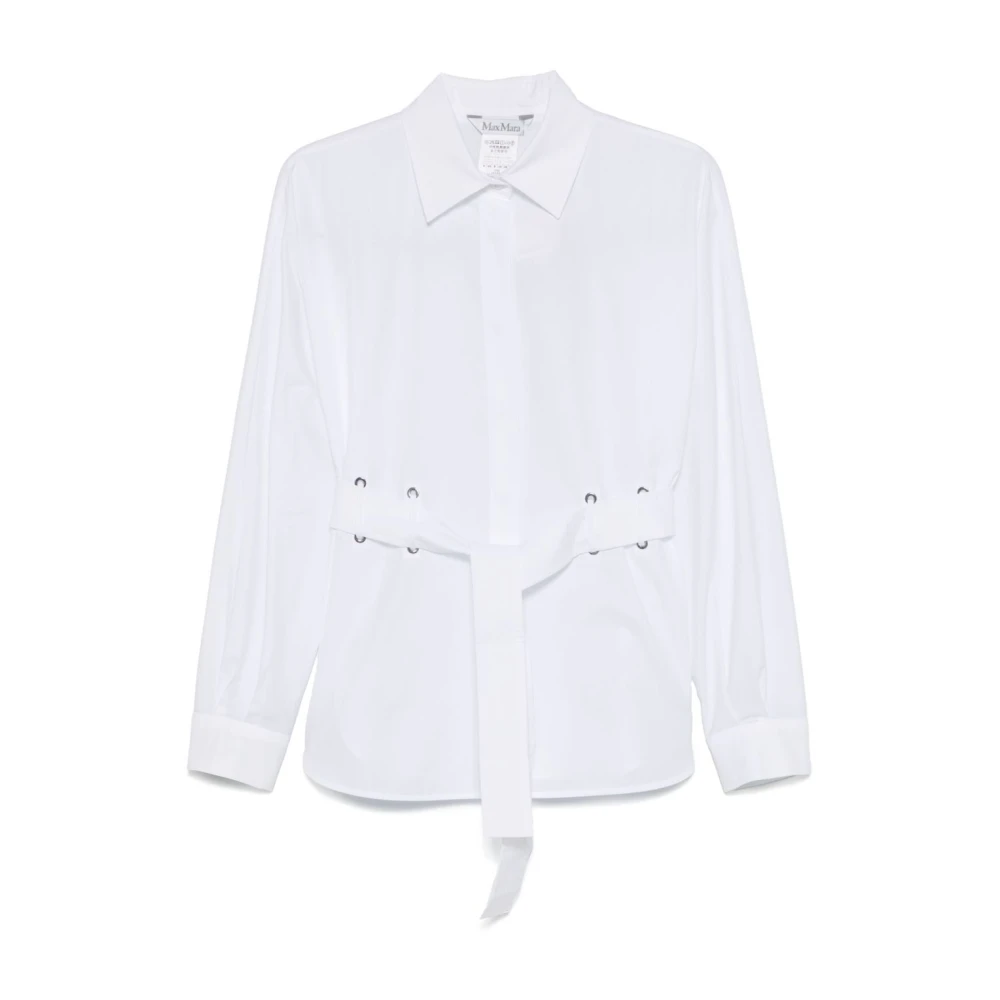 Max Mara Witte Stijlvolle Shirt met Verborgen Knopen White Dames