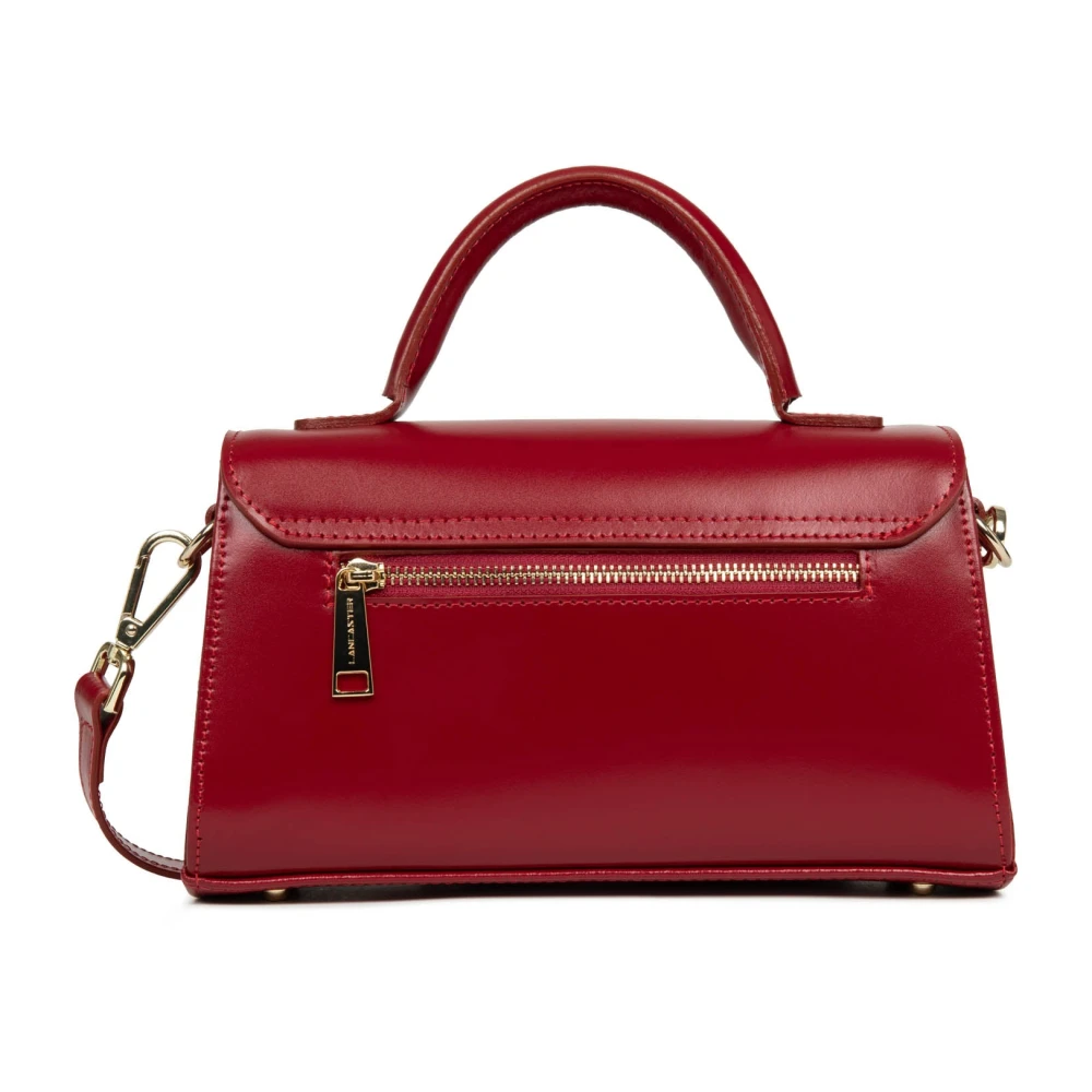 Lancaster Rode Flap Tas met Metalen Sluiting Red Dames