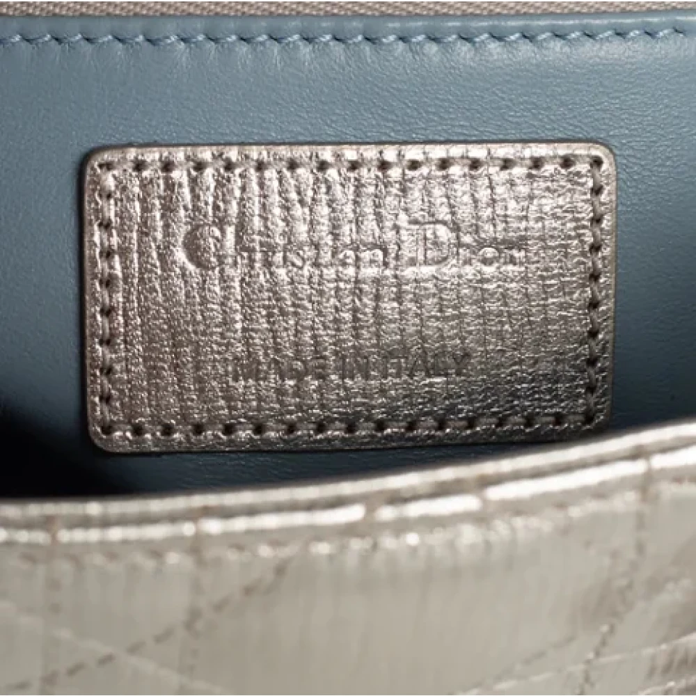 Dior Vintage Pre-owned Leather dior-bags Gray Dames