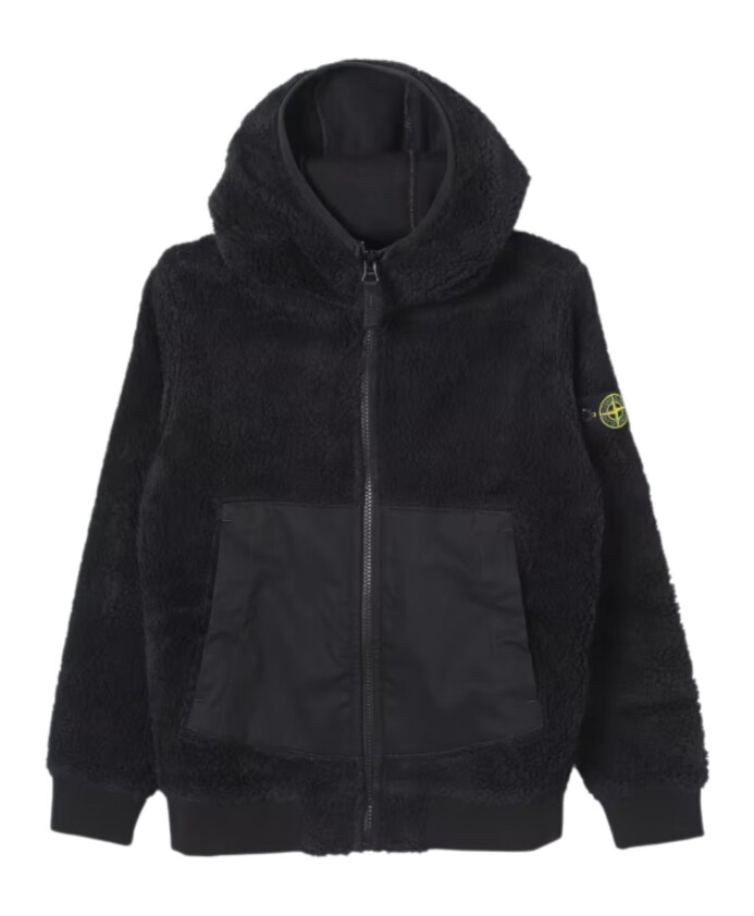 pull-shearling-noir-avec-inserts-en-nylon
