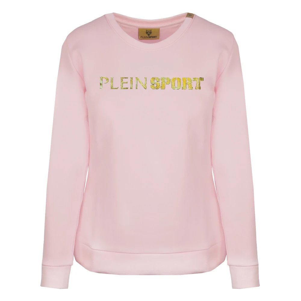 Plein Sport Sportieve Lange Mouw Ronde Hals Sweater Pink Dames