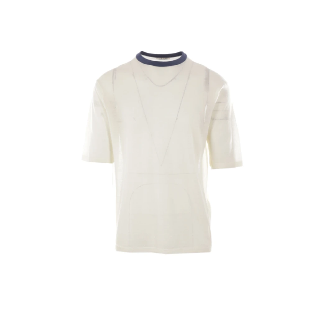 Auralee Zachte Lijn Ivoor T-shirt Korte Mouw White Heren