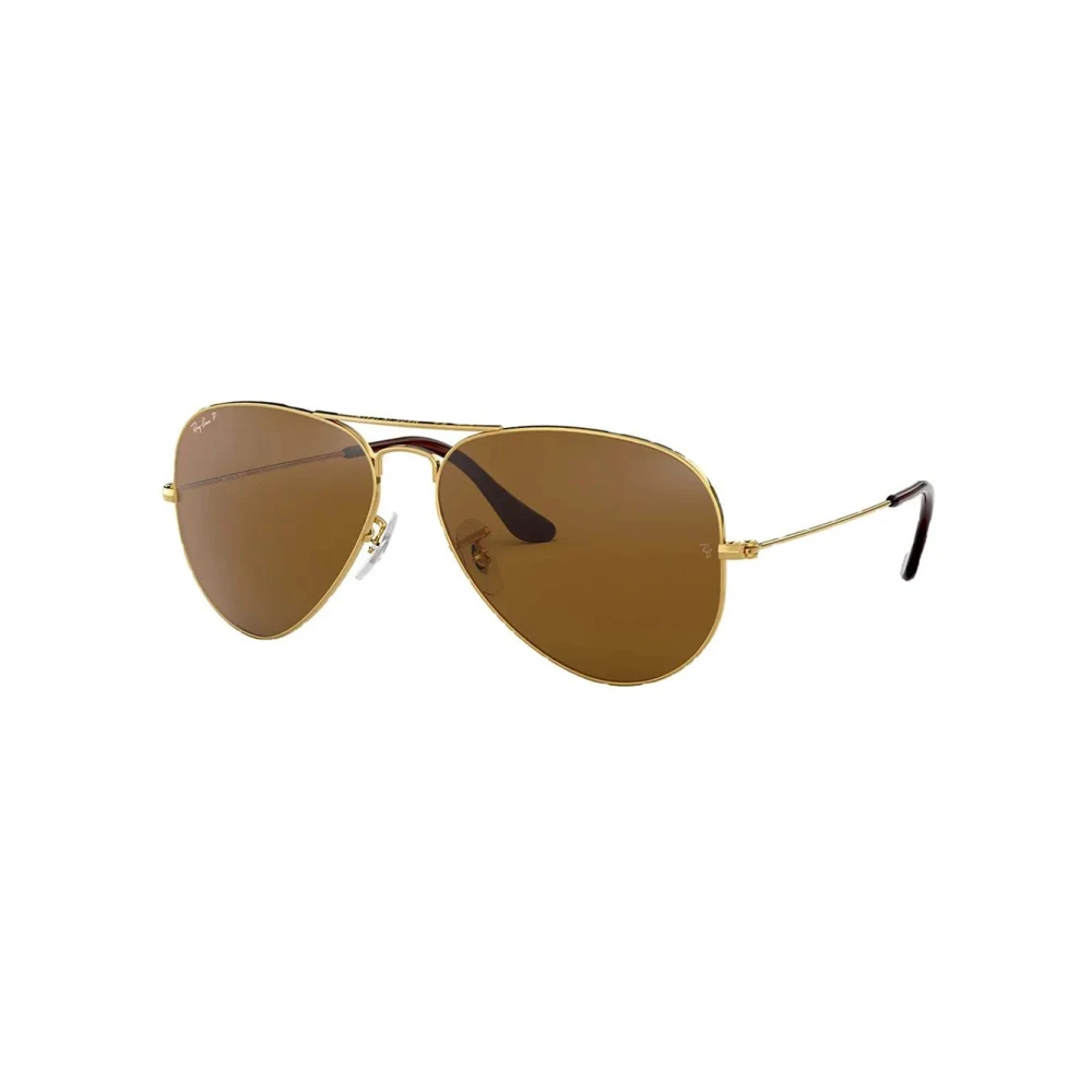 Ray-Ban Sunglasses Aviator Classic - Arista Gold Frame Brown Lenses Polarized 58-14, RB3025 - Image 5