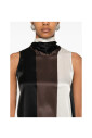 sleeveless-black-striped-dress-with-scarf-detailing