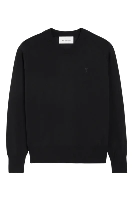 Quota Crewneck Sweater med Kontrasterande Ami de Coeur