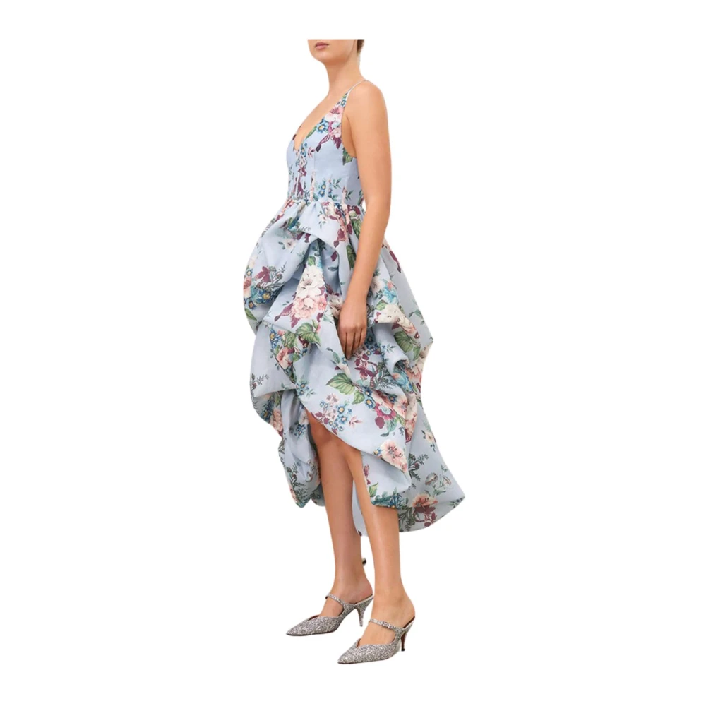 Zimmermann Elegante Drape Midi Jurk Multicolor Dames