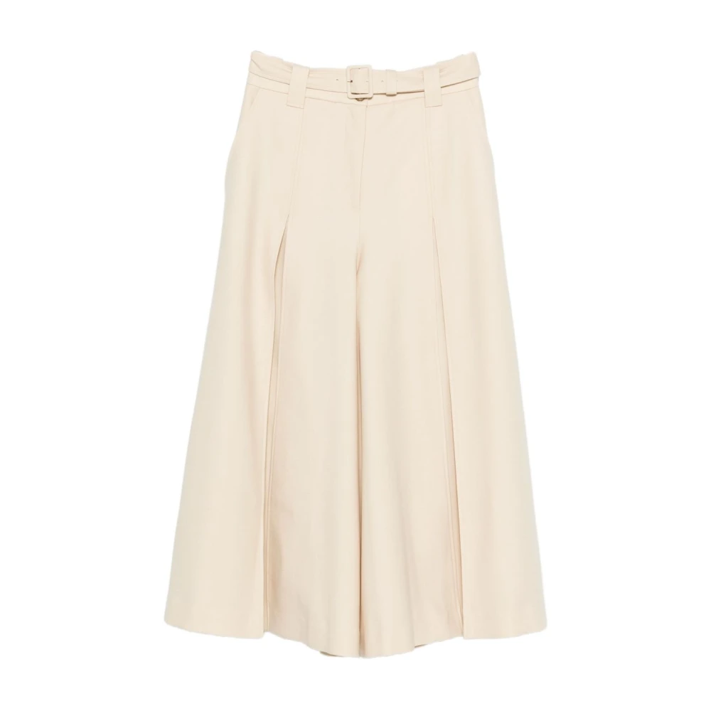 Zimmermann Women's Beige Wide Trousers
