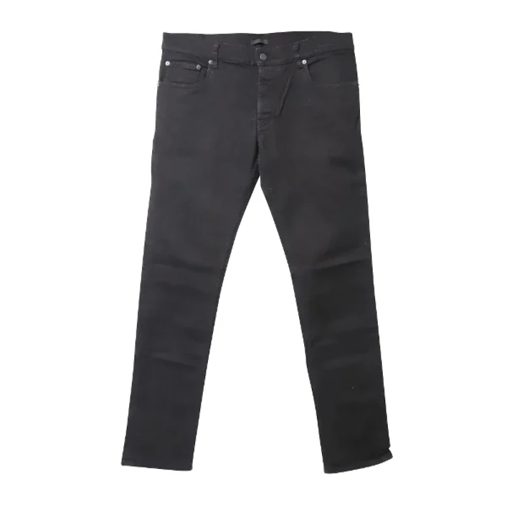Prada Vintage Pre-owned Cotton jeans Black Heren