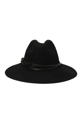 Fedora-hatt med läderlappbä