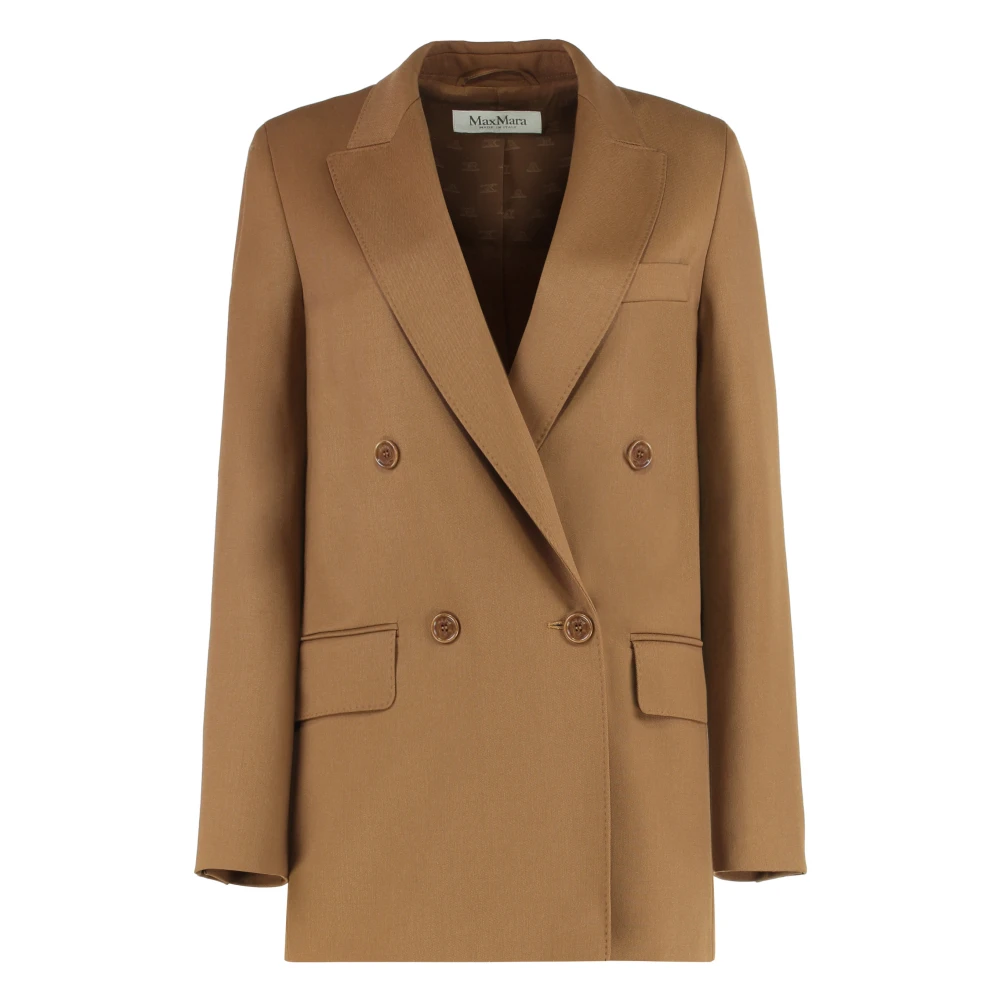 Max Mara Women's Brown Blazers, Xs, Farad Double-Breasted Blazer