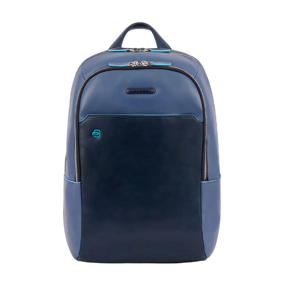 Piquadro Men's Blue Personalizable Laptop Backpack 15.6"