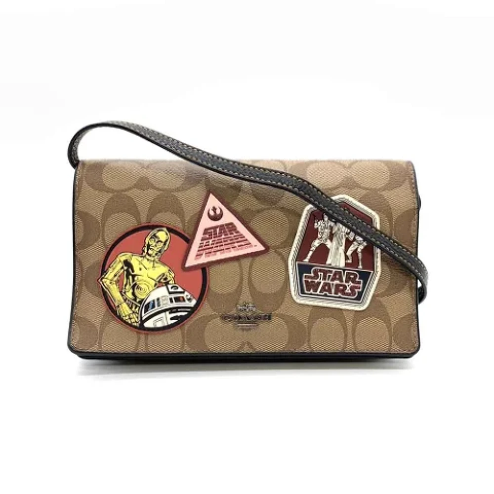 Coach Pre-owned Canvas shoulder-bags Beige Dames